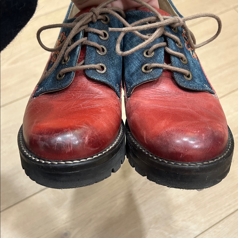 Dromedaris Whimsy Flowers Kiara Lug Sole Oxford Size 39 - Picture 6 of 16